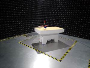 Motorized turntable for EMC and RF testing in anechoic chambers